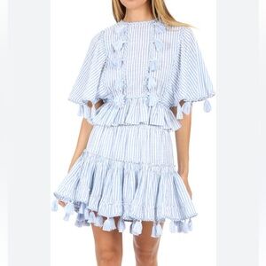 MISA Seta tassel striped skirt, size medium (part of set)